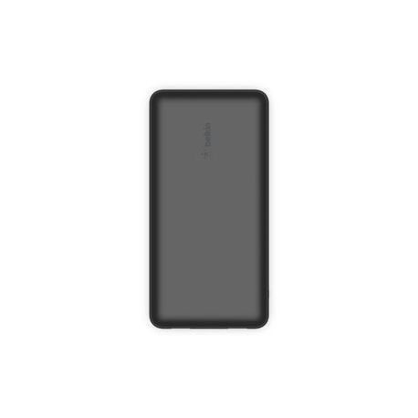 Belkin BOOST CHARGE - Power bank - 20000 mAh - 15 Watt - 3 output connectors (2 x USB, USB-C) - on cable: USB, USB-C - black - 4