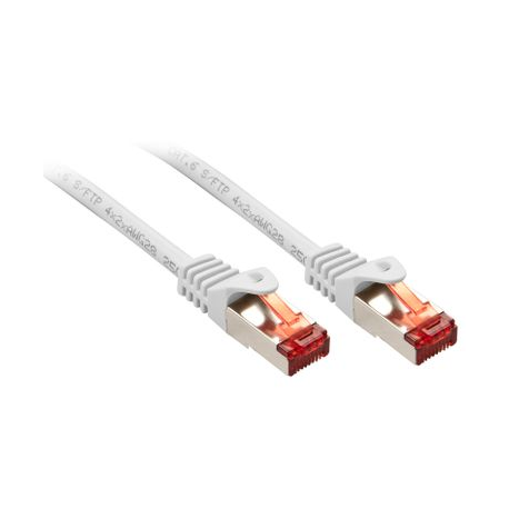 Lindy Basic - Patch cable - RJ-45 (M) to RJ-45 (M) - 2 m - SFTP, PiMF - CAT 6 - molded, snagless, stranded - white - 0
