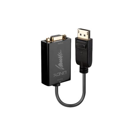Lindy DisplayPort to VGA Adapter - External video adapter - D-Sub, DisplayPort - black - 0