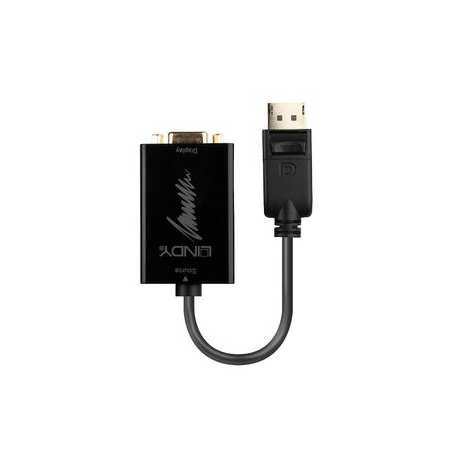 Lindy DisplayPort to VGA Adapter - External video adapter - D-Sub, DisplayPort - black - 1