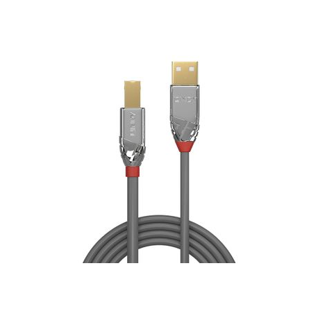Lindy CROMO - USB cable - USB (M) to USB Type B (M) - USB 2.0 - 3 m - round - grey - 1