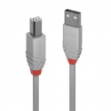Lindy Anthra Line - USB cable - USB (M) to USB Type B (M) - USB 2.0 - 5 m - round - grey