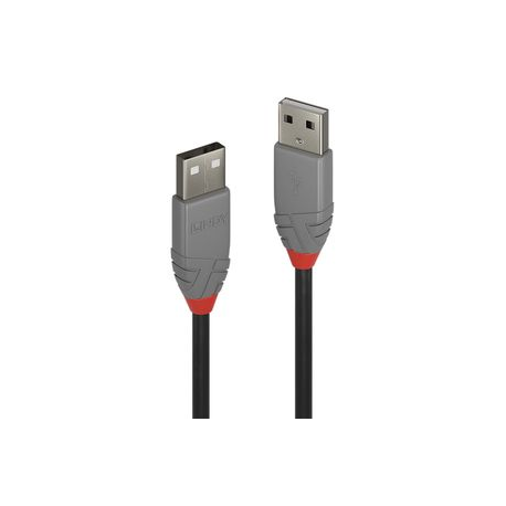 Lindy Anthra Line - USB cable - USB (M) to USB (M) - USB 2.0 - 50 cm - round - black - 0