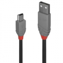 Lindy Anthra Line - USB cable - USB (M) to mini-USB Type B (M) - USB 2.0 - 2 m - round - black