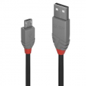 Lindy Anthra Line - USB cable - USB (M) to Micro-USB Type B (M) - USB 2.0 - 50 cm - round - black