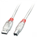 Lindy - USB cable - USB (M) to USB Type B (M) - USB 2.0 - 3 m - molded - transparent