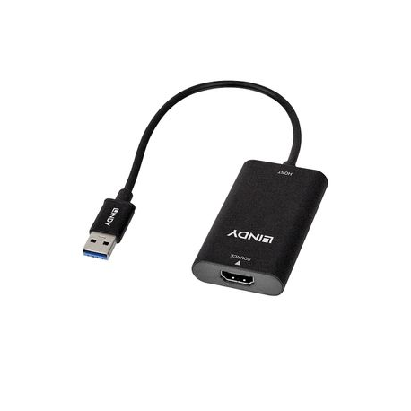 Lindy HDMI To USB 3.1 Video Capture Device - External video adapter - USB 3.1 - HDMI - 1