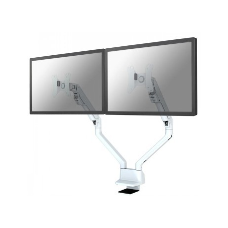 Neomounts by Newstar FPMA-D750DWHITE2 - Mounting kit (desk mount) - full-motion - for 2 LCD displays - white - screen size: 10"-32" - clamp mountable, grommet - 0