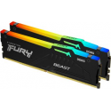 Kingston FURY Beast RGB - DDR5 - kit - 32 GB: 2 x 16 GB - DIMM 288-pin - 5200 MHz / PC5-41600 - CL40 - 1.25 V - unbuffered - on-die ECC