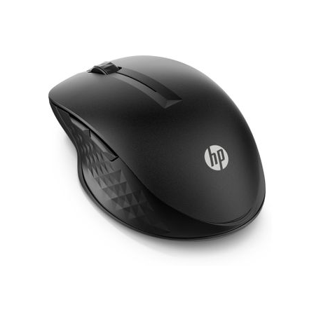 HP 430 - Mouse - multi-device - ergonomic - right and left-handed - 5 buttons - wireless - 2.4 GHz, Bluetooth 5.0 - USB wireless receiver - jet black - 1
