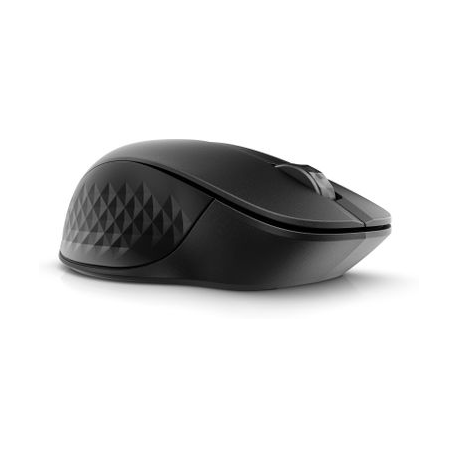 HP 430 - Mouse - multi-device - ergonomic - right and left-handed - 5 buttons - wireless - 2.4 GHz, Bluetooth 5.0 - USB wireless receiver - jet black - 3