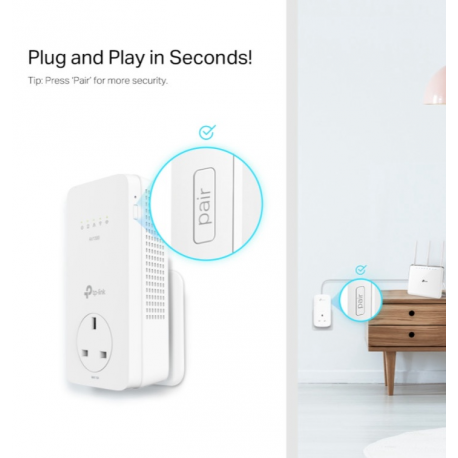 TP-Link Powerline TL-WPA8631P - Wi-Fi Kit - bridge - GigE, HomePlug AV (HPAV), HomePlug AV (HPAV) 2.0, IEEE 1901 - 802.11a / b / g / n / ac - Dual Band - wall-pluggable - 4