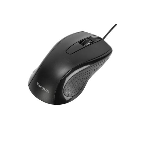 Targus Full-Size - Mouse - antimicrobial - optical - wired - USB - black - 1