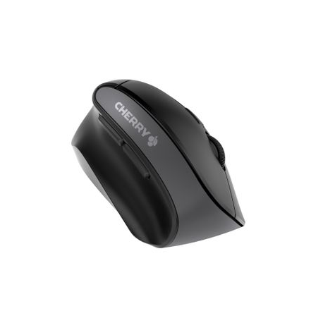 CHERRY MW 4500 LEFT - Mouse - ergonomic - left-handed - optical - 6 buttons - wireless - USB wireless receiver - black - 1