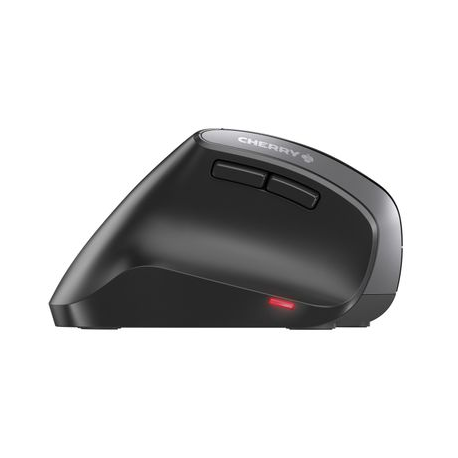 CHERRY MW 4500 LEFT - Mouse - ergonomic - left-handed - optical - 6 buttons - wireless - USB wireless receiver - black - 3