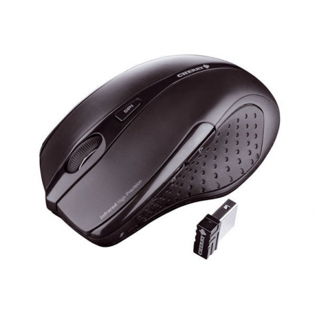CHERRY MW 3000 - Mouse - right-handed - infrared - 5 buttons - wireless - 2.4 GHz - USB wireless receiver - black - 3