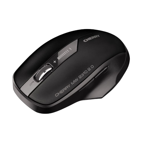 CHERRY MW 2310 2.0 - Mouse - right and left-handed - optical - 6 buttons - wireless - RF, 2.4 GHz - USB wireless receiver - black - 0