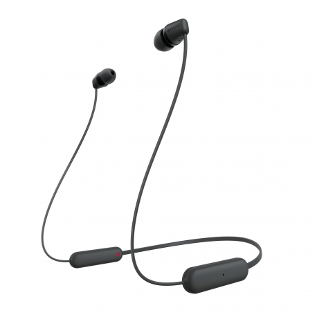 Sony WI-C100 - Earphones with mic - in-ear - neckband - Bluetooth - wireless - black - 0