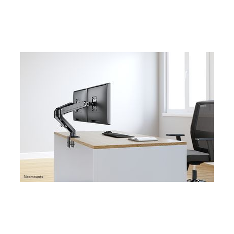 Neomounts by Newstar DS70-700BL2 - Mounting kit (desk mount) - for 2 LCD displays (full-motion adjustable dual arm) - black - screen size: 17"-27" - clamp mountable - 11