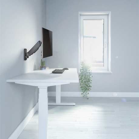 LogiLink - Mounting kit - for flat panel (Gas Spring) - plastic, aluminium, steel - black - screen size: 17"-32" - wall-mountable - 7