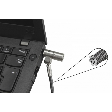 DICOTA - Security cable lock - ultra slim - silver - 2 m - 5