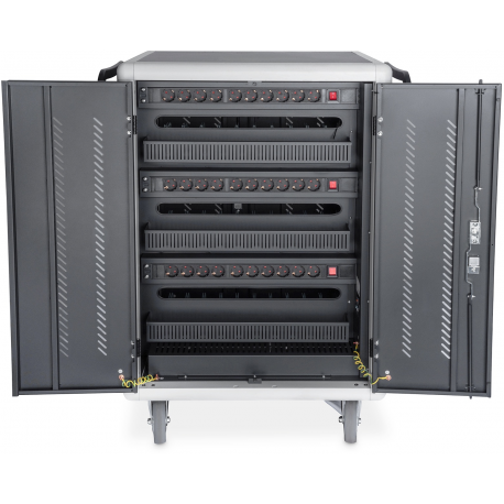 DIGITUS DN-45002 - Cart (charge only) - for 30 tablets  /  notebooks - lockable - steel - black, RAL 9005 - screen size: up to 15.6" - output: 5 V - 4
