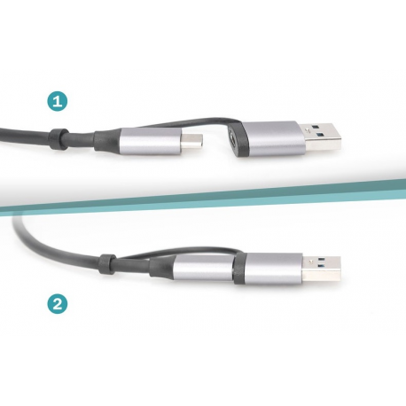 DIGITUS DN-3028 - Network adapter - USB-C / USB-A - 2.5GBase-T - grey - 6