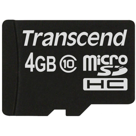 Transcend Premium - Flash memory card - 4 GB - Class 10 - 133x - microSDHC - 0
