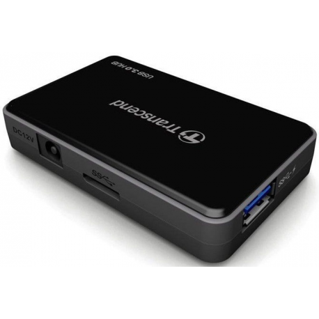 Transcend HUB3 - Hub - 4 x SuperSpeed USB 3.0 - desktop - 4