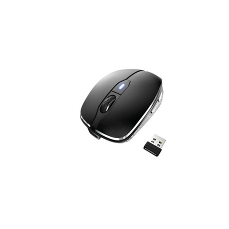 CHERRY MW 8C ADVANCED - Mouse - ergonomic - optical - 6 buttons - wireless - 2.4 GHz, Bluetooth 4.0 - USB wireless receiver - black - 4