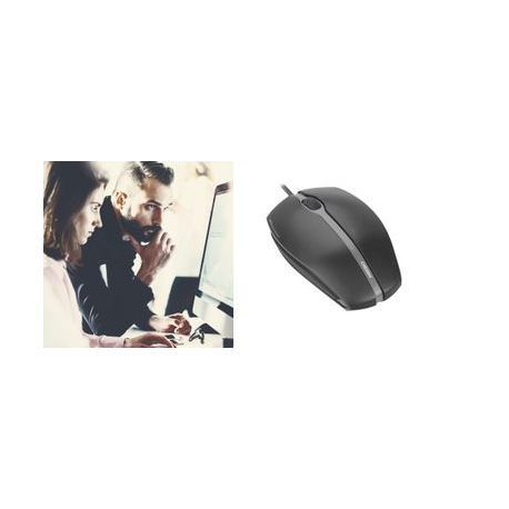 CHERRY GENTIX SILENT - Mouse - optical - 3 buttons - wired - USB - black - 2