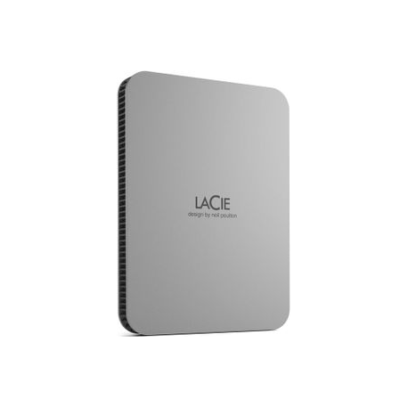 LaCie Mobile Drive STLP1000400 - Hard drive - 1 TB - external (portable) - USB 3.2 Gen 1 (USB-C connector) - moon silver - 0