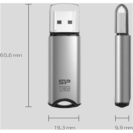 SILICON POWER Marvel M02 - USB flash drive - 16 GB - USB 3.2 Gen 1 - silver - 3