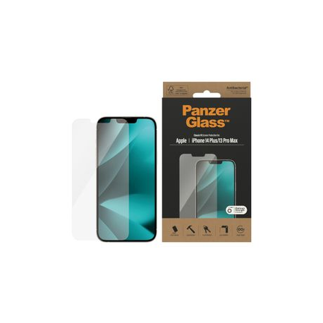 PanzerGlass - Screen protector for mobile phone - classic fit - glass - for Apple iPhone 13 Pro Max, 14 Plus - 1