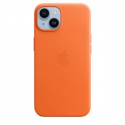 Apple - Back cover for mobile phone - with MagSafe - leather - orange - for iPhone 14