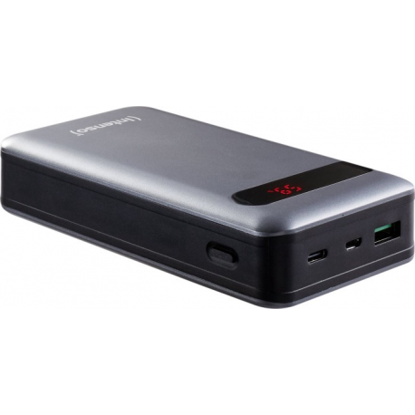 Intenso PD20000 - Power bank - 20000 mAh - 3 A - PD, QC 3.0 - 2 output connectors (USB, USB-C) - on cable: USB-C - anthracite - 2