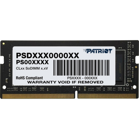 Patriot Signature Line - DDR4 - module - 16 GB - SO-DIMM 260-pin - 3200 MHz / PC4-25600 - CL22 - 1.2 V - unbuffered - non-ECC - 5