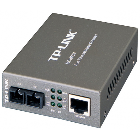 TP-LINK MC100CM - Fibre media converter - 100Mb LAN - 10Base-T, 100Base-FX, 100Base-TX - RJ-45 / SC multi-mode - up to 2 km - 1310 nm - 2