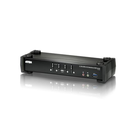 ATEN CS1924 KVMP Switch - KVM / audio / USB switch - 4 x KVM / audio / USB - 1 local user - desktop - 0