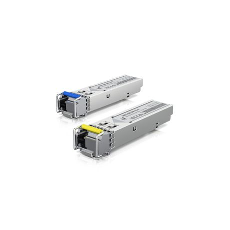 Ubiquiti - SFP (mini-GBIC) transceiver module - GigE - 1000Base-BiDi - LC single-mode - up to 3 km - 1310 nm / 1550 nm (pack of 20) - 0