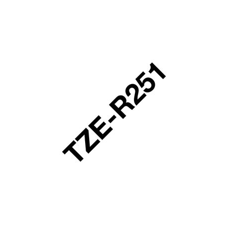 Brother TZe-R251 - Satin - black on white - Roll (2.4 cm x 4 m) 1 cassette(s) ribbon tape - for Brother PT-D600; P-Touch PT-E800; P-Touch Cube Plus PT-P710; P-Touch Cube Pro PT-P910 - 2