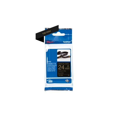 Brother TZe-R354 - Satin - gold on black - Roll (2.4 cm x 4 m) 1 cassette(s) ribbon tape - for Brother PT-D600; P-Touch PT-3600, D800, E550, E800, P750, P900, P950; P-Touch EDGE PT-P750 - 3