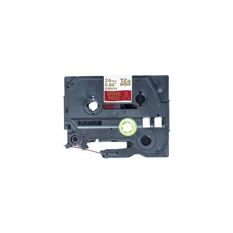 Brother TZe-RW54 - Satin - gold on wine red - Roll (2.4 cm x 4 m) 1 cassette(s) ribbon tape - for Brother PT-D600; P-Touch PT-3600, D600, D800, E550, P750, P900, P950; P-Touch EDGE PT-P750 - 0