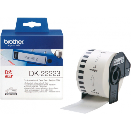 Brother DK-22223 - Paper - black on white - Roll (5 cm x 30.5 m) 1 roll(s) continuous labels - for Brother QL-1050, 1060, 500, 550, 560, 570, 580, 600, 650, 700, 710, 820 - 1