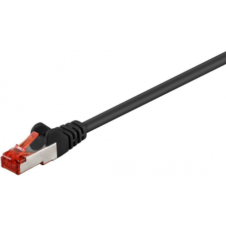 MicroConnect - Network cable - RJ-45 (M) to RJ-45 (M) - 25 m - 6 mm - SFTP - CAT 6 - halogen-free, round, stranded - black - 0