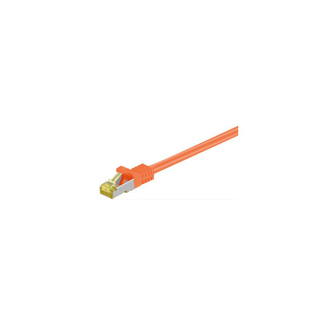 MicroConnect - Network cable - RJ-45 (M) to RJ-45 (M) - 1.5 m - SFTP, PiMF - CAT 7 - snagless - orange - 0