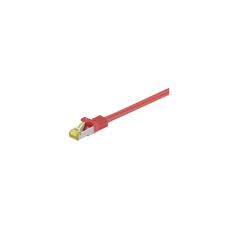 MicroConnect - Network cable - RJ-45 (M) to RJ-45 (M) - 2 m - SFTP - CAT 7 - halogen-free, snagless - red - 0