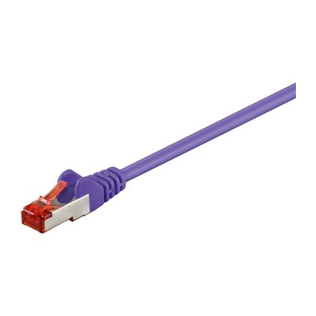 MicroConnect - Network cable - RJ-45 (M) to RJ-45 (M) - 25 cm - 6 mm - SFTP - CAT 6 - halogen-free, round, stranded - purple - 0