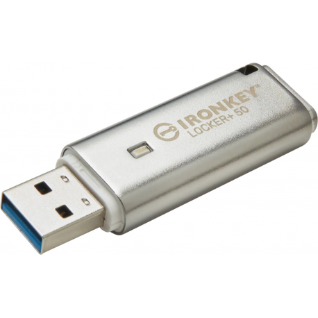 Kingston IronKey Locker+ 50 - USB flash drive - encrypted - 64 GB - USB 3.2 Gen 1 - 2