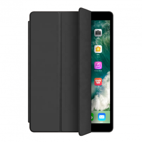 eSTUFF - Screen cover for tablet - polyurethane leather, thermoplastic polyurethane (TPU) - black - 10.2" - for Apple 10.2-inch iPad (7th generation) - 0
